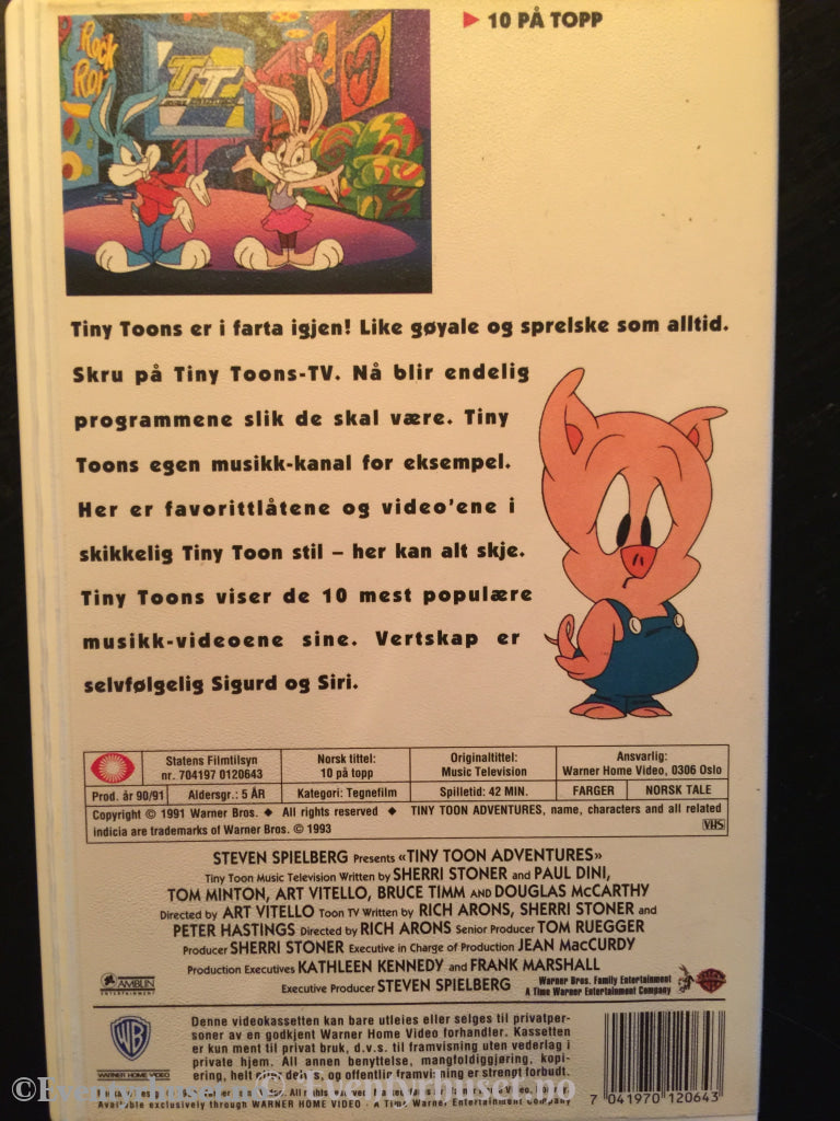 Tiny Toon - 10 På Topp. 1990/91. Vhs. Vhs