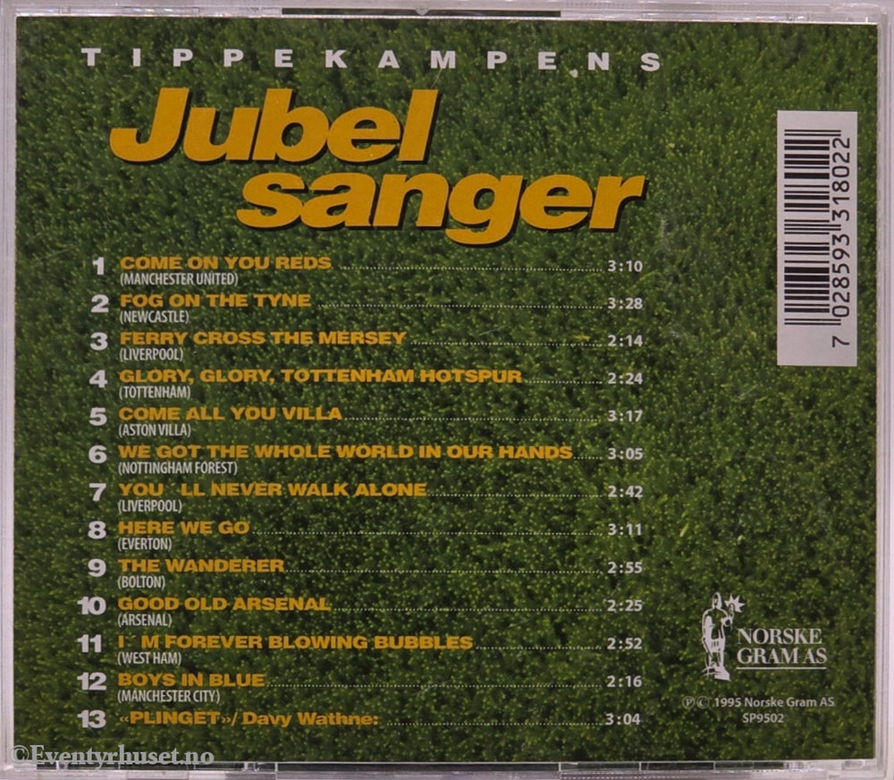Tippekampens Jubelsanger m/ Gram United (1994). Musikk-CD.