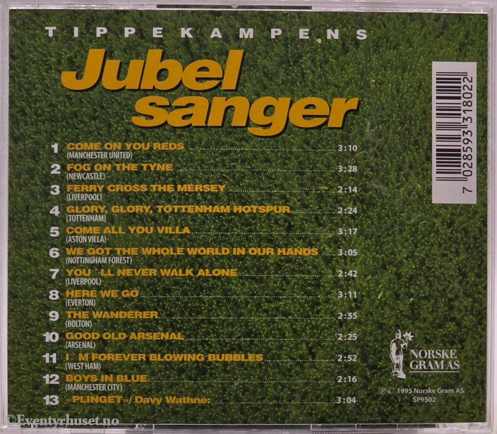 Tippekampens Jubelsanger m/ Gram United (1994). Musikk-CD.