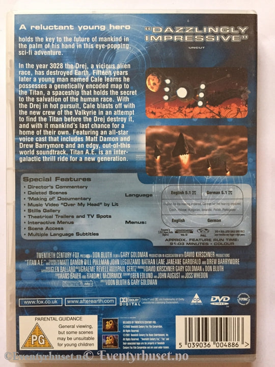 Titan. A.e. Dvd. Dvd