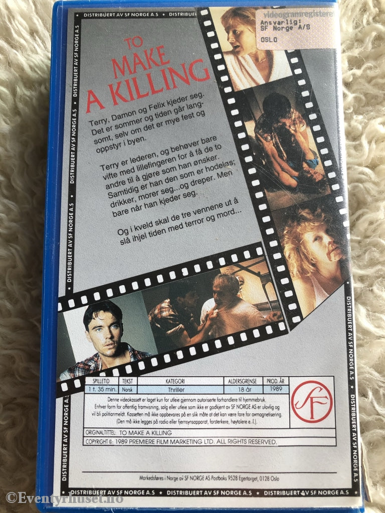 To Make A Killing. 1989. Vhs. Vhs