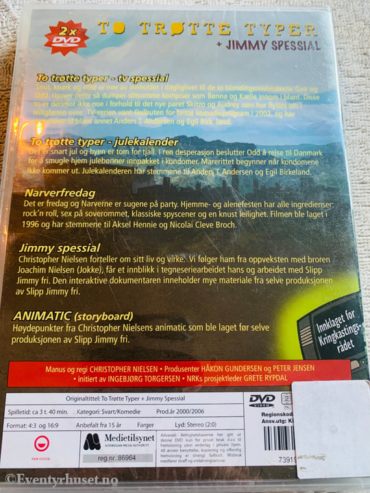 To trøtte typer + Jimmy Spessial . 2001 . DVD. Ny i plast!
