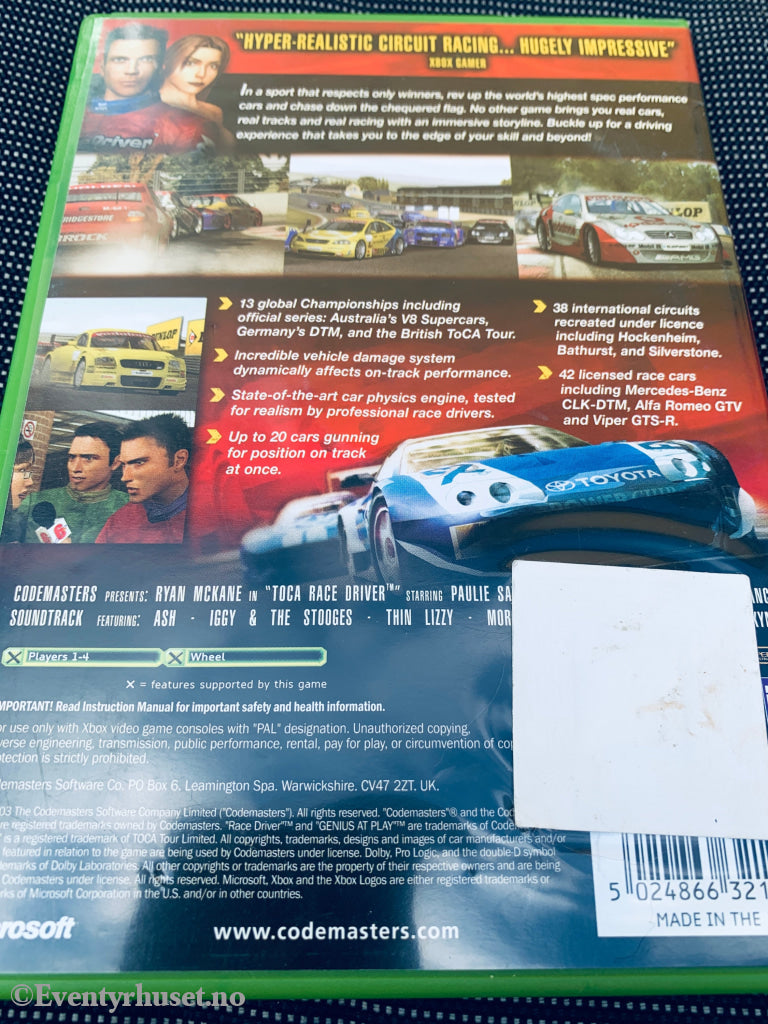 TOCA Race Driver, 2002. Xbox-360-spill.