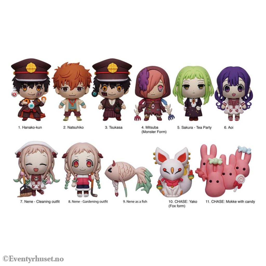 Toilet-Bound Hanako-kun 3D PVC Bag Clips Series 2 Display (24) Fashion & Accessories