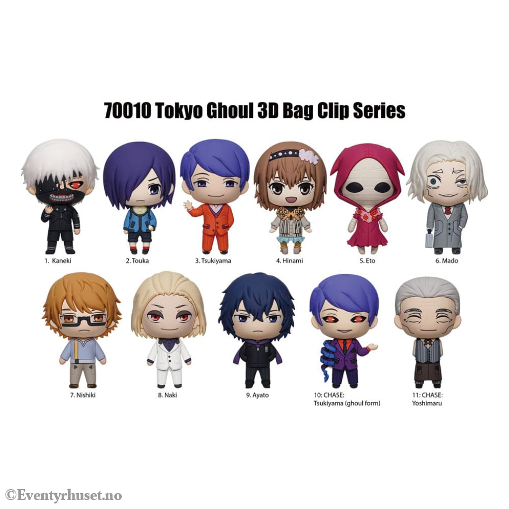 Tokyo Ghoul 3D PVC Bag Clips Series 2 Display (24) Fashion & Accessories