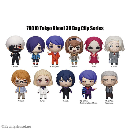 Tokyo Ghoul 3D PVC Bag Clips Series 2 Display (24) Fashion & Accessories
