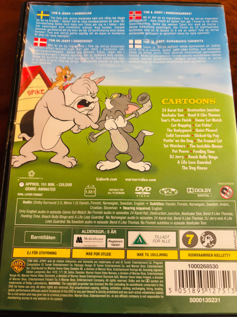 Tom and Jerry – In the Dog House. DVD.