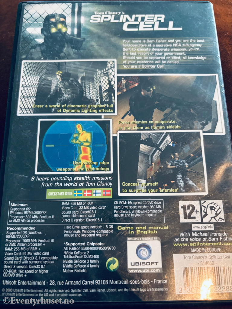 Tom Clancy's Splinter Cell. PC.
