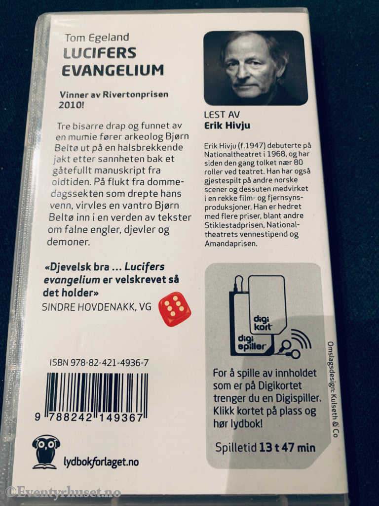 Tom Egeland. Lucifers Evangelium. Lydbok På Digikort.