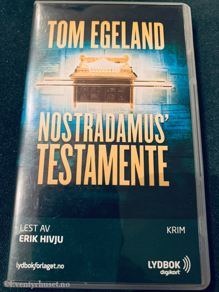 Tom Egeland. Nostradamus’ Testamente. Digikort. Lydbok