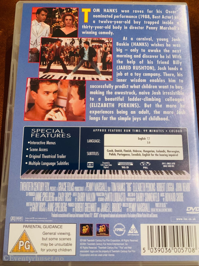Tom Hanks Big. Dvd. Dvd