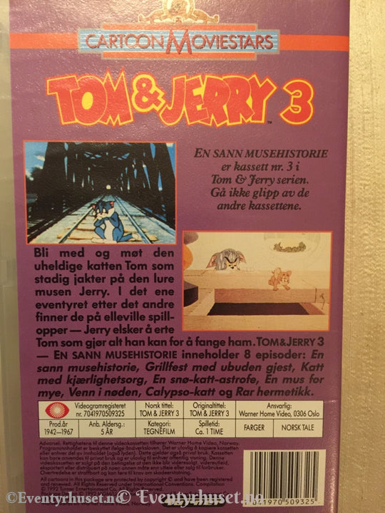 Tom & Jerry 3. En Sann Historie. 1942-67. Vhs. Vhs