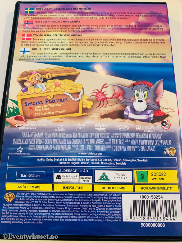 Tom & Jerry Movie - Shiver Me Whiskers. Dvd. Dvd