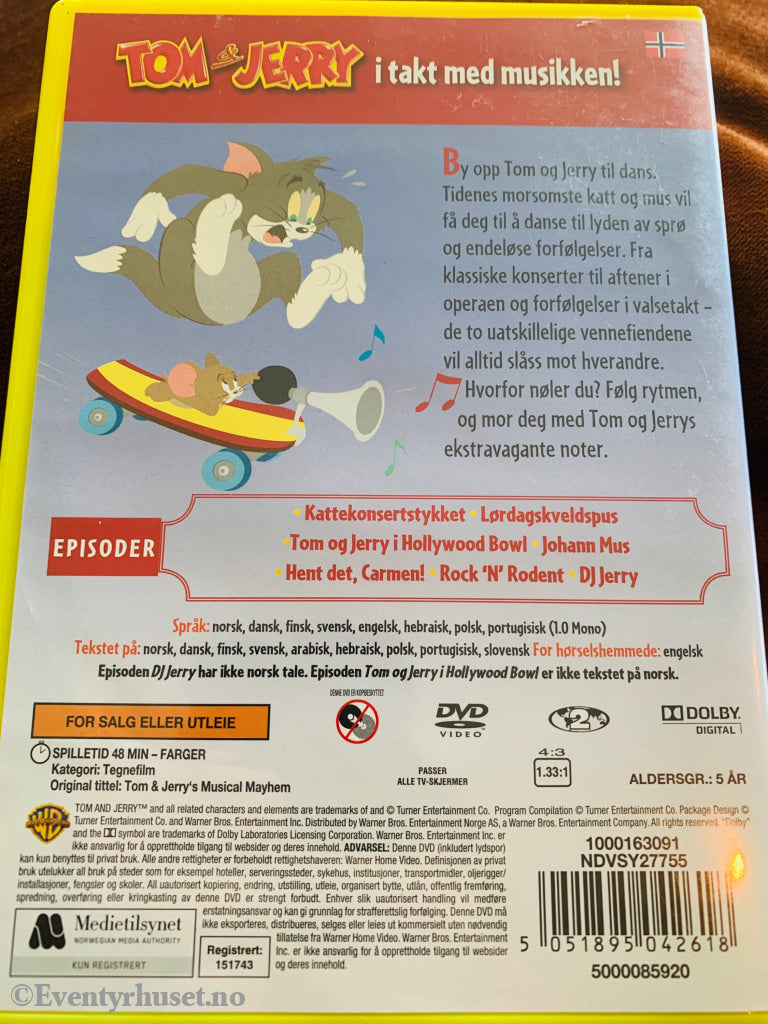 Tom & Jerry Musikalske Kaos. DVD.