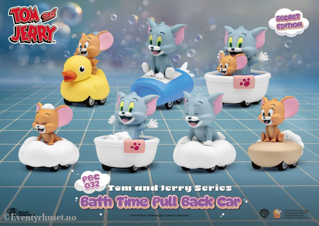 Tom & Jerry Pull Back Cars Bath Time Blind Box 6-Pack Toys
