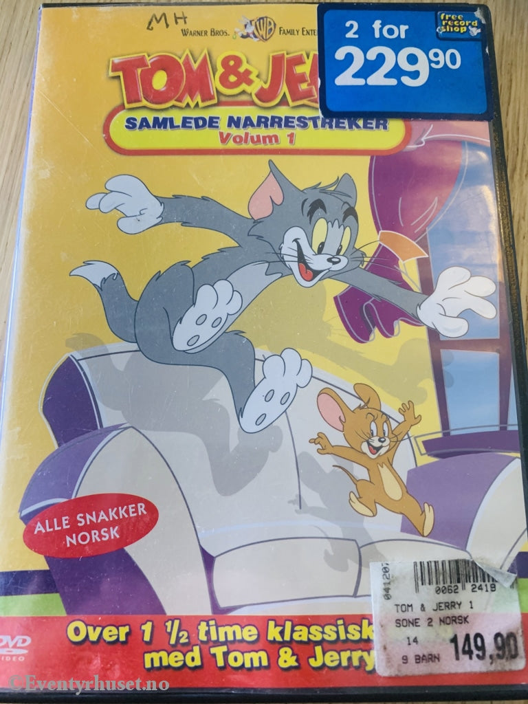Tom & Jerry. Samlede Narrestreker. Vol. 1. 2003. Dvd. Dvd