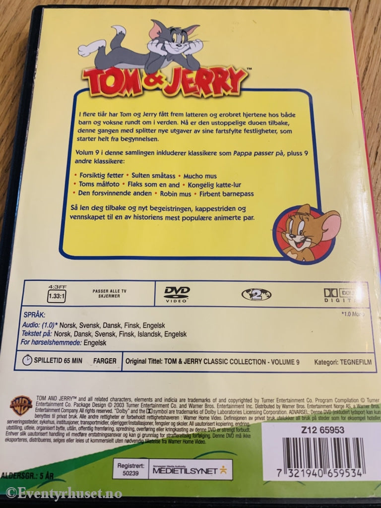 Tom & Jerry. Samlede Narrestreker. Vol. 9. 2003. Dvd. Dvd