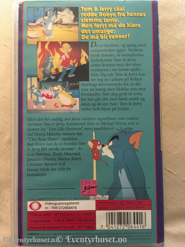 Tom & Jerry - Setter Byen På Hodet. 1992. Vhs