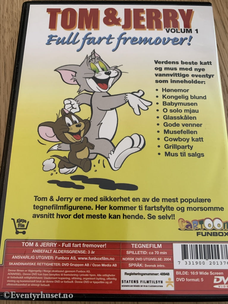 Tom & Jerry Vol. 1. Full Fart Fremover. Dvd. Dvd