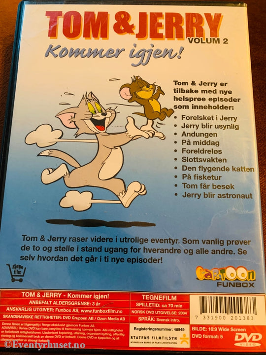 Tom & Jerry Vol. 2. Kommer Igjen! Dvd. Dvd