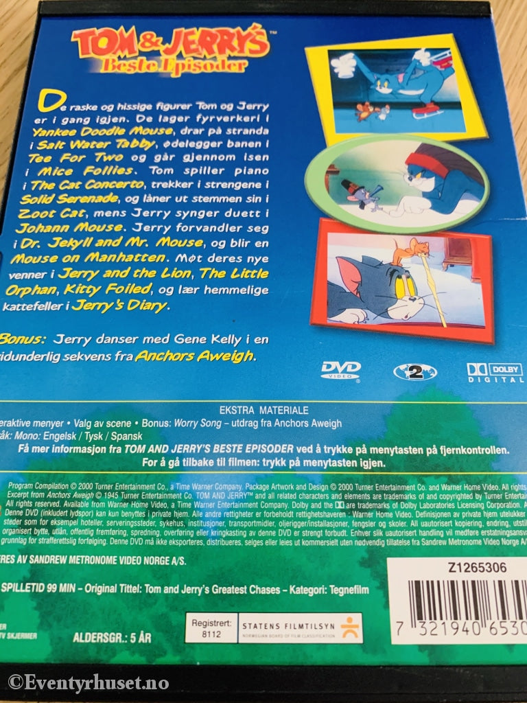 Tom & Jerrys Beste Episoder. 2000. Dvd. Snap Case. Dvd