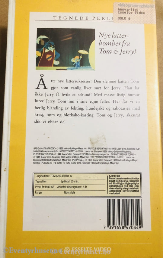 Tom Og Jerry 6. Vhs. Vhs