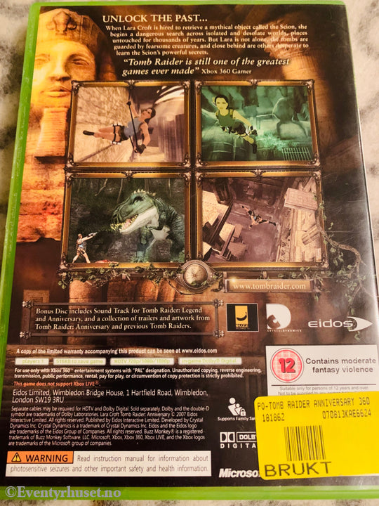 Tomb Raider Anniversary. Xbox 360. 360