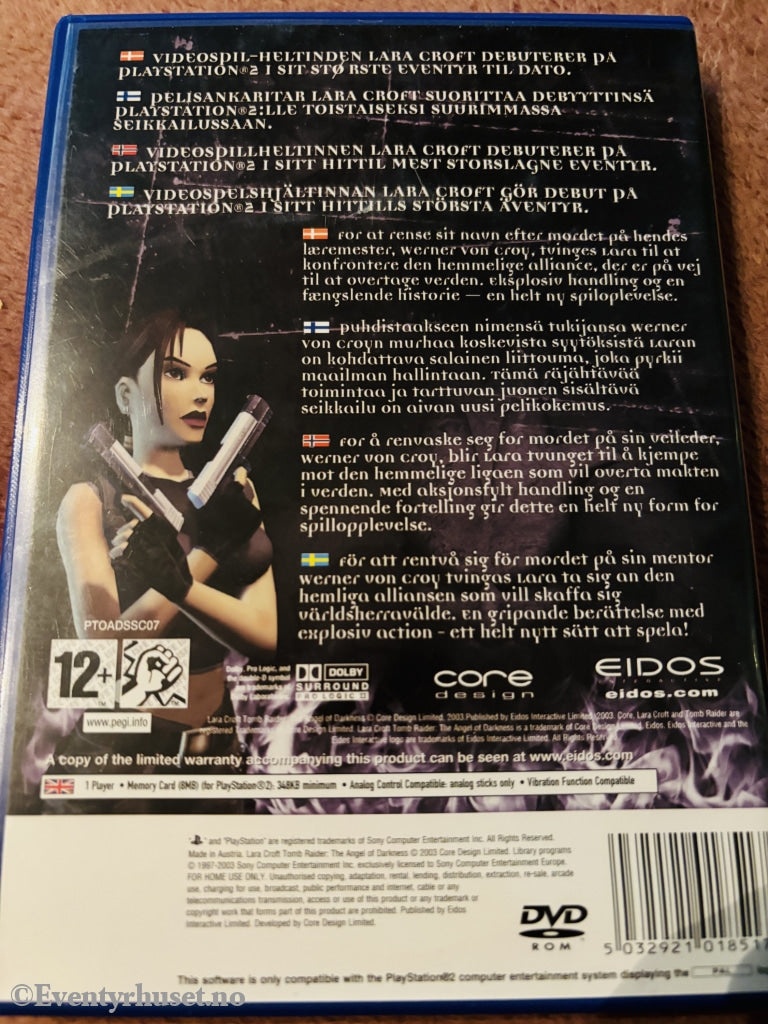 Tomb Raider: The Angel of Darkness. PS2.
