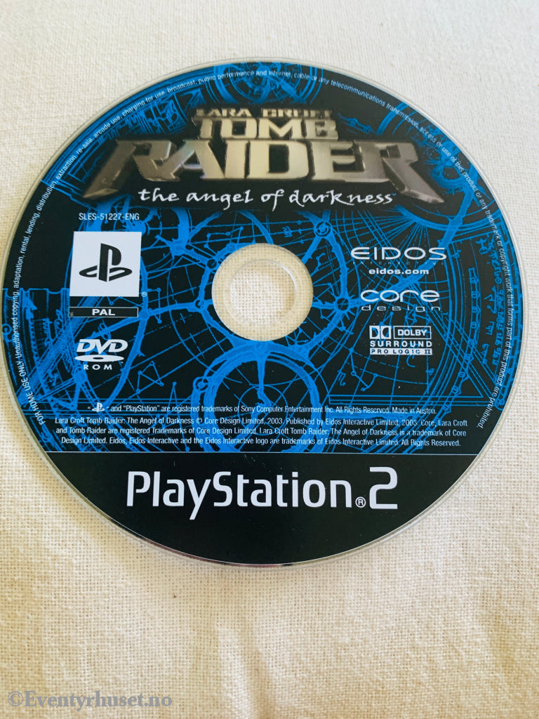 Tomb Raider: The Angel of Darkness. PS2-spill. Kun disk!