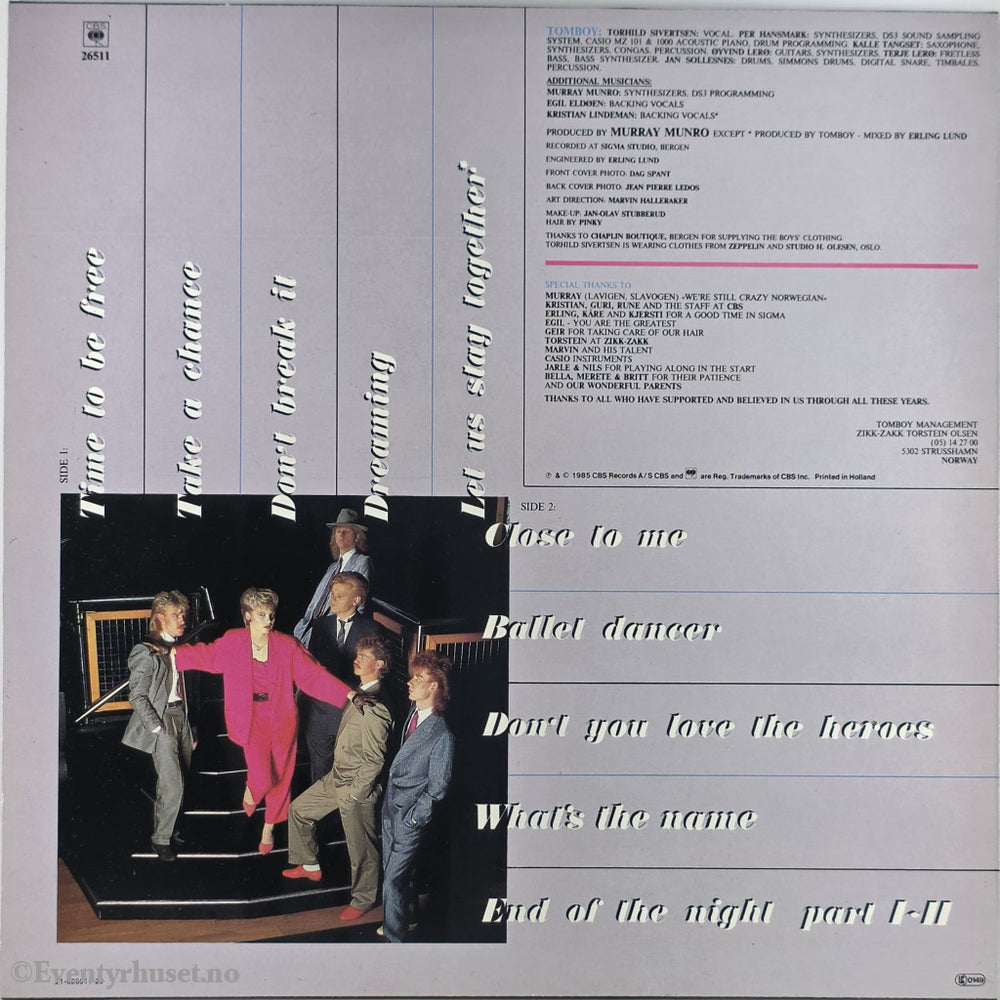 Tomboy. 1985. Time To Be Free. LP.