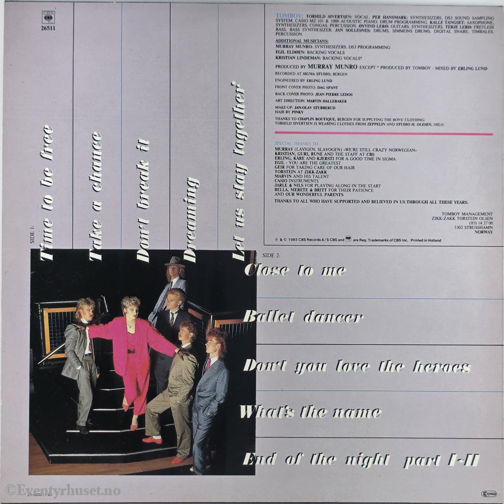 Tomboy. 1985. Time To Be Free. LP.