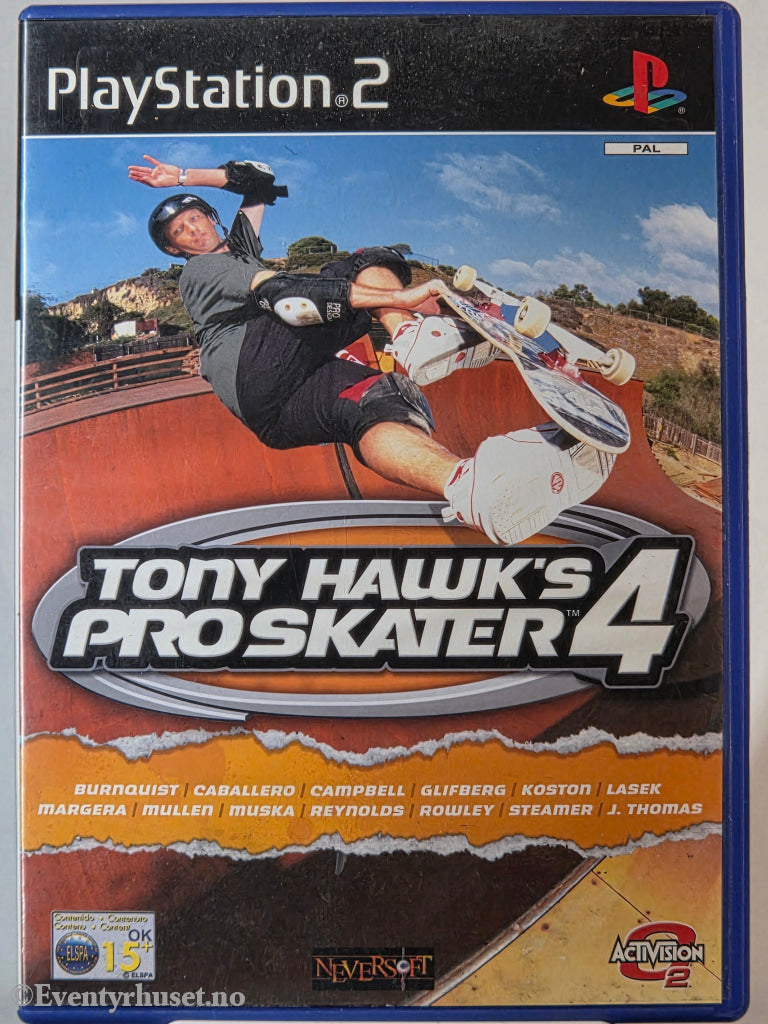 Tony Hawk's Pro Skater 4 . PS2.