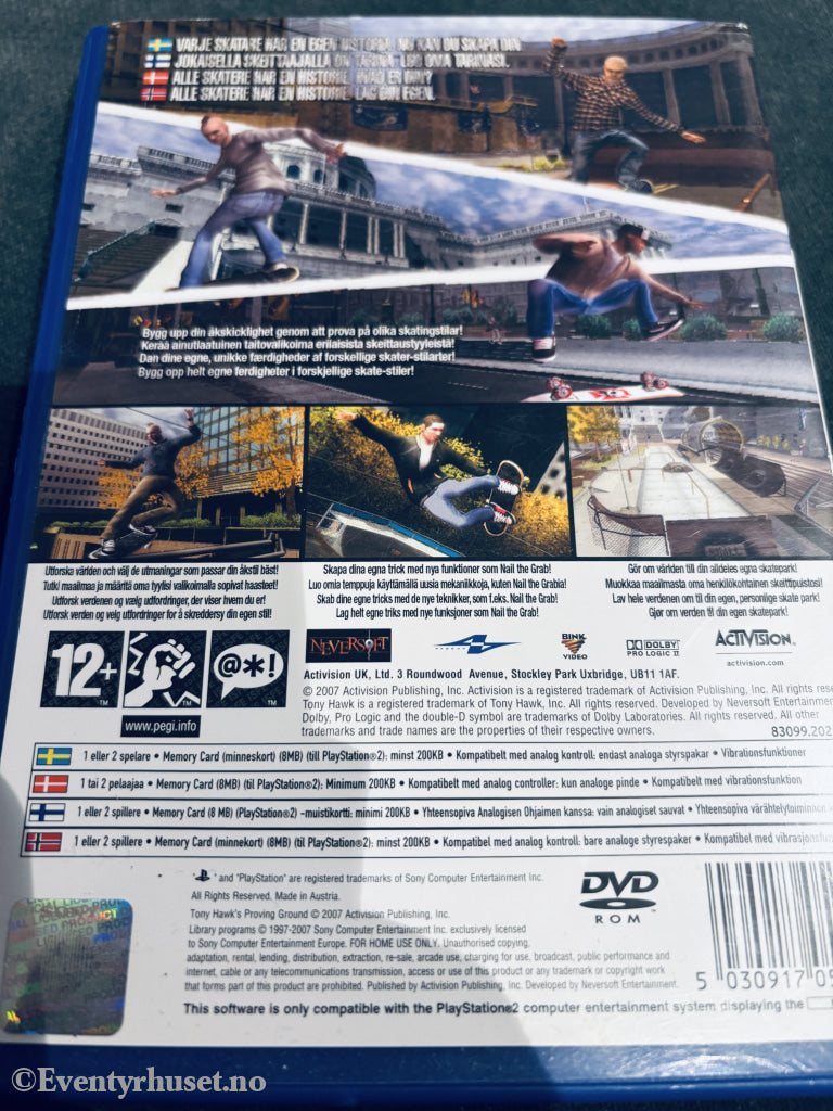 Tony Hawk's Proving Ground. PS2-spill
