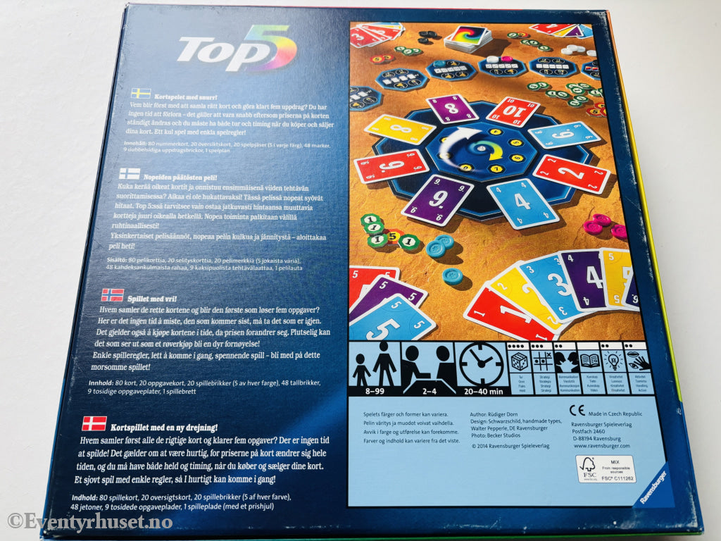 Top 5. Kortspill