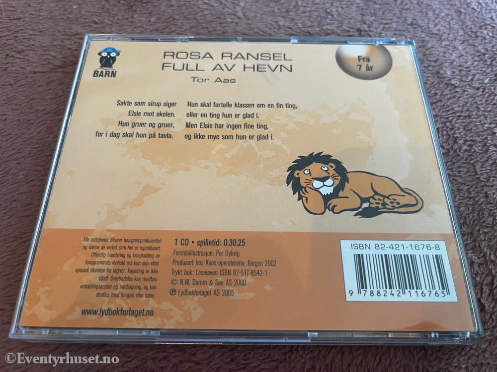 Tor Åge Bringsværd. 2004. Rosa ransel full av hevn. Lydbok på CD.