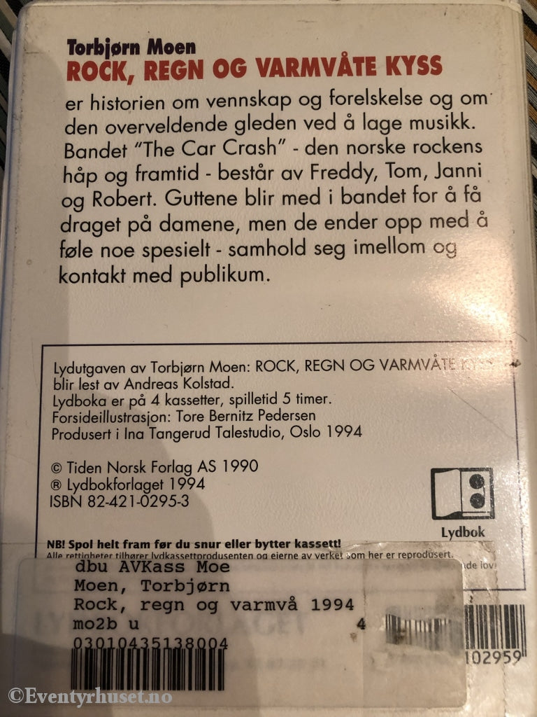 Torbjørn Moen. 1994. Rock Regn Og Varmvåte Kyss. Kassettbok På 4 Kassetter.