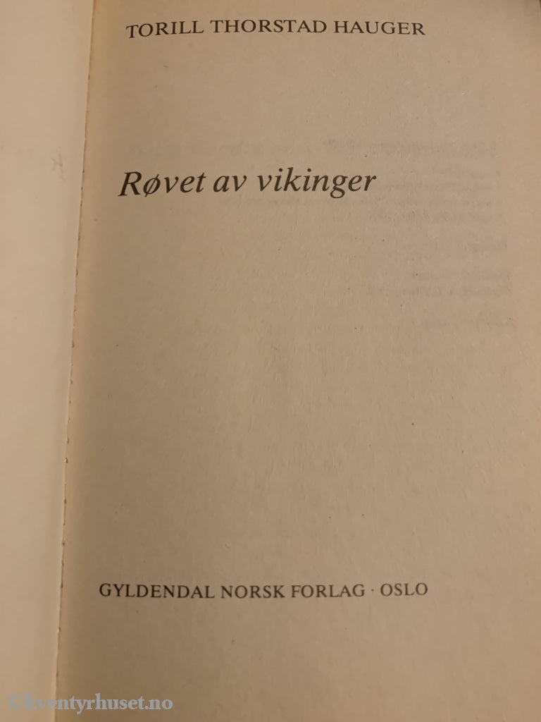 Torill Thorstad Hauger. 1978/88. Røvet Av Vikinger. Fortelling
