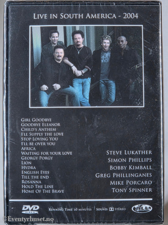 Toto – Live in South America 2004. DVD. Ny i plast!