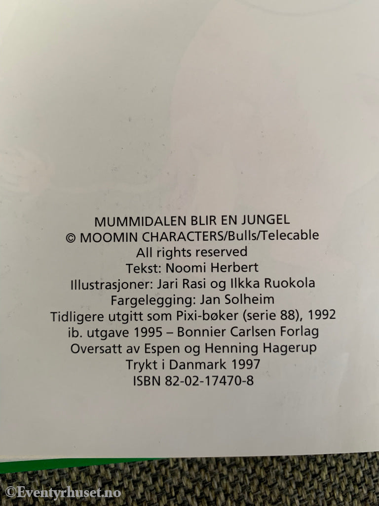 Tove Jansson. 1988/95. Mummidalen Blir En Jungel. Fortelling