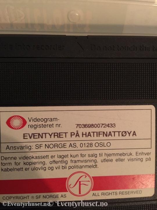 Tove Jansson. 1990. Mummitrollet. Eventyret På Hatifnattøya. Vhs. Vhs