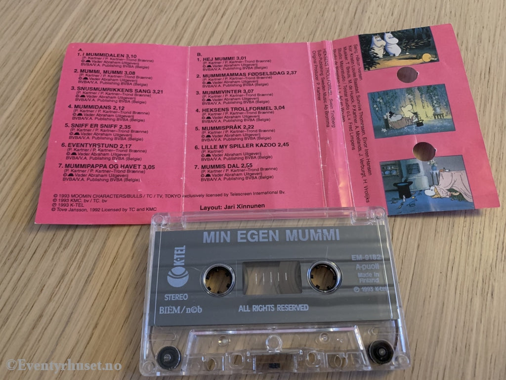 Tove Jansson. 1993. Min Egen Mummi. 14 Originale Mummi-Sanger. Kassett. Kassett (Mc)