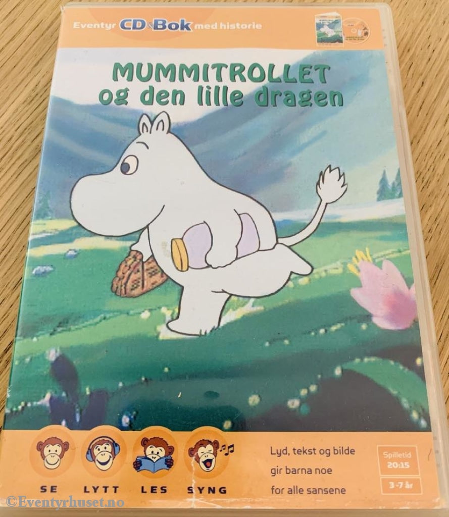 Tove Jansson. 2003. Mummitrollet Og Den Lille Dragen. Cd & Bok. Mangler Boken. Lydbok