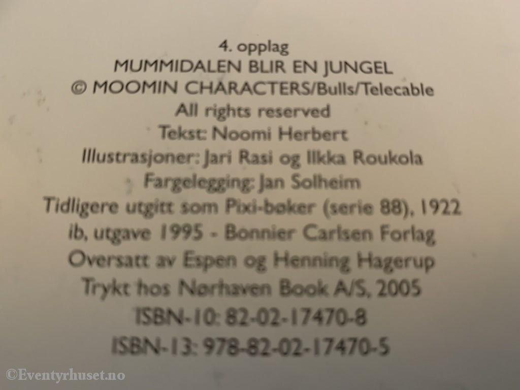 Tove Jansson. 1922/05. Mummidalen Blir En Jungel. Fortelling