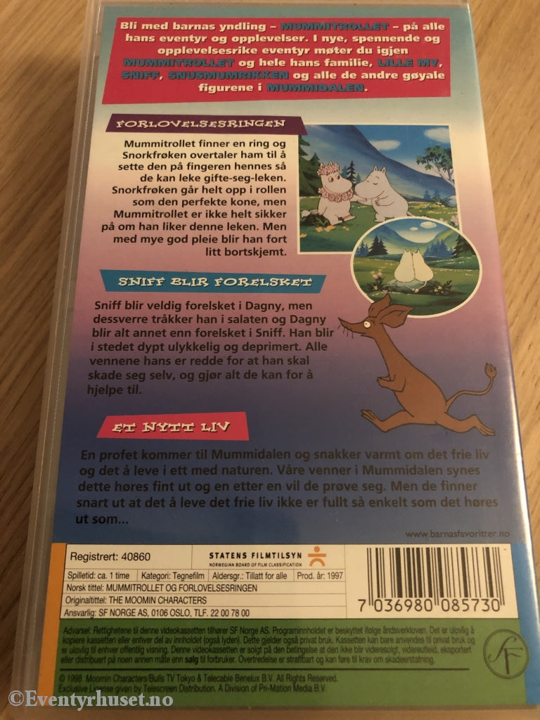 Tove Jansson. 40860. Mummitrollet Og Forlovelsesringen. 1997. Vhs. Vhs