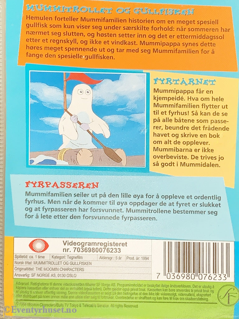 Tove Jansson. 7623. Mummitrollet Og Gullfisken. Vhs. Vhs