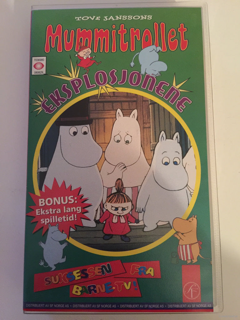 Tove Jansson. 8062. Mummitrollet. Eksplosjonene. Vhs