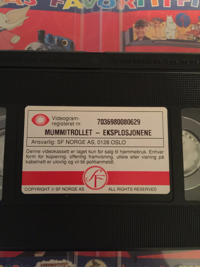 Tove Jansson. 8062. Mummitrollet. Eksplosjonene. Vhs