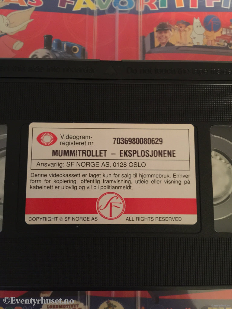 Tove Jansson. 8062. Mummitrollet. Eksplosjonene. Vhs