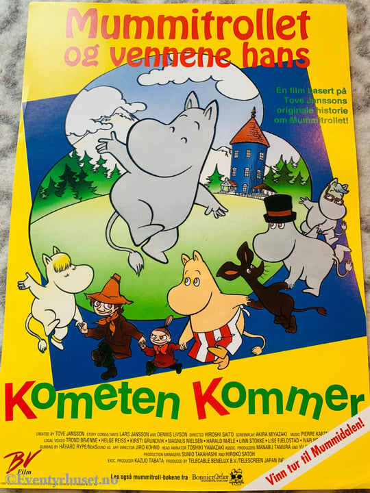 Tove Jansson. Mummitrollet - Kometen Kommer. Vaskeseddel. Vaskeseddel/Brosjyre