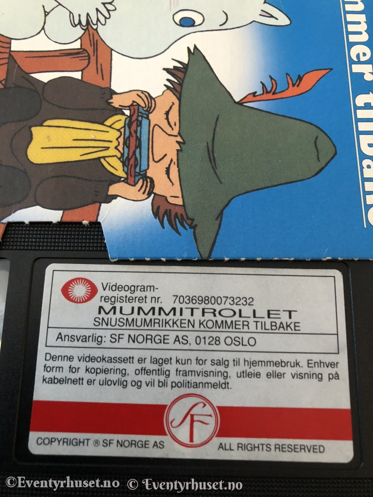 Mummitrollet - Snusmumrikken Kommer Tilbake. Vhs Slipcase.